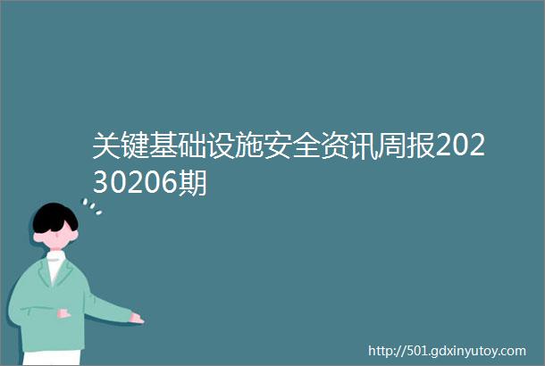 关键基础设施安全资讯周报20230206期